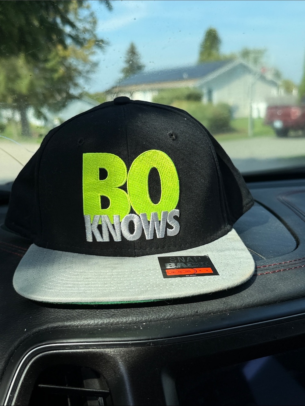 BO KNOWS Black & Gray KSnapback Hat